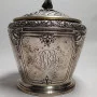 Silver sugar bowl with lid